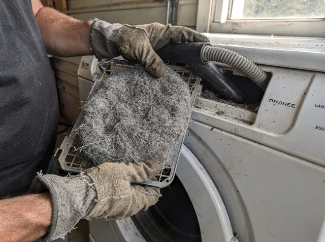Cleaning Dryer Lint Trap in Burrillville