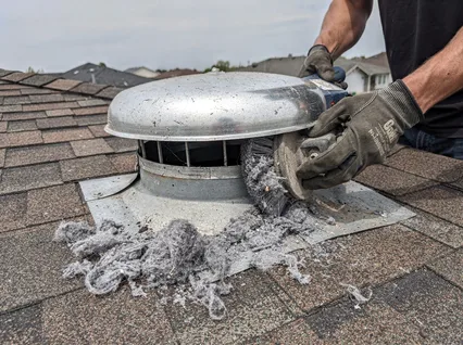Cleaning Dryer Vent On Roof in Burrillville