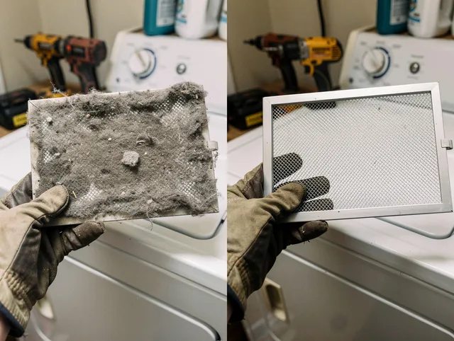Professional lint trap cleaning by Burrillville Dryer Vent Cleaning in Burrillville
