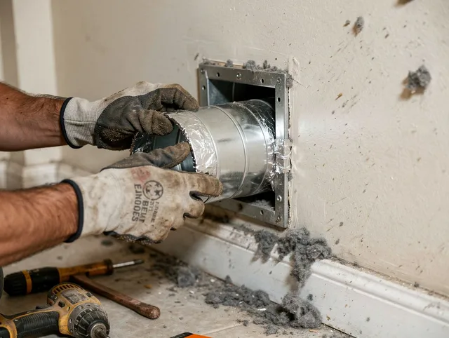Professional dryer vent repair and installation by Burrillville Dryer Vent Cleaning in Burrillville