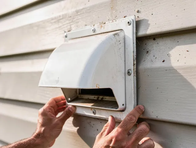 Burrillville Dryer Vent Cleaning technician delivering thorough residential dryer vent cleaning service in Burrillville